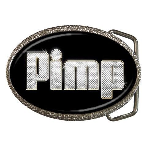 PIMP Cool Funny 70s Costume Mens Disco Belt Buckle New  