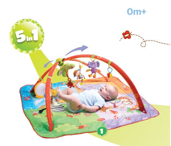 The Gymini® Move & Play is the first activity gym to feature a 