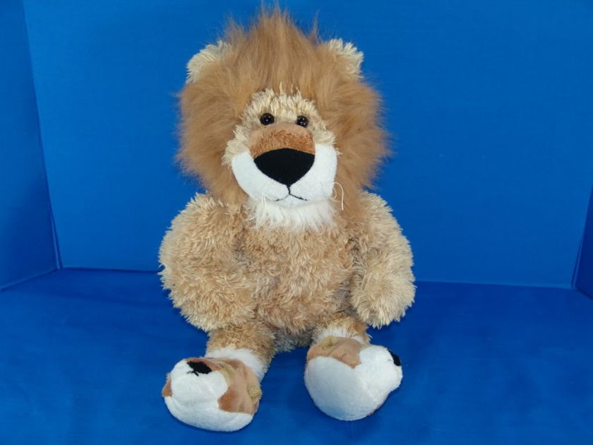 BIG ANIMAL ADVENTURE PLUSH LION BEDTIME SLIPPER TOY  