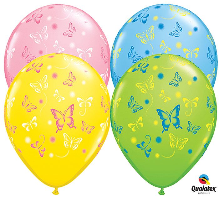 BUTTERFLIES Balloons Bridal Shower Wedding Baby Spring  