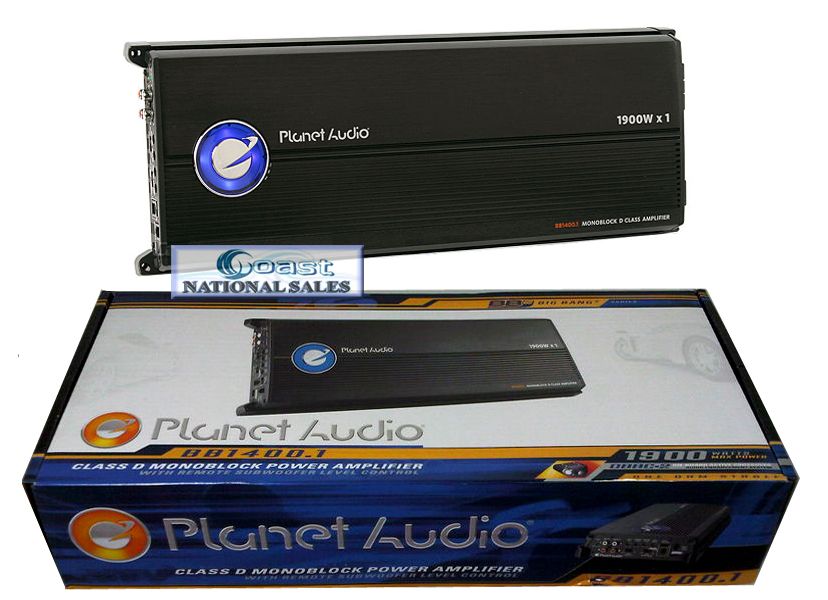 PLANET AUDIO BB1400.1 BIG BANG SERIES 1900 WATTS MONO CAR AUDIO 