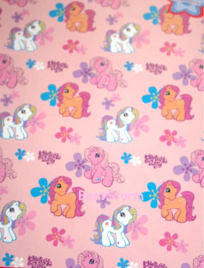 MY LITTLE PONY BATHROOM Shower Curtain PINK Ponies Flowers 70x72 vinyl 