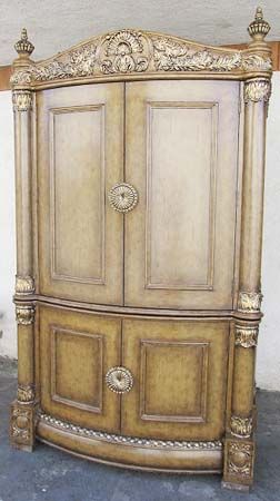   COLLECTION ELEGANT BEDROOM SIENNA ARMOIRE HUTCH / CLOSET/WARDROBE