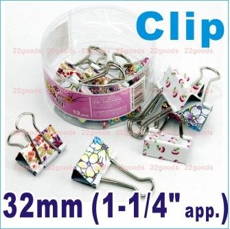 Metal Clips 32mm flower Binder holder paper stationery  