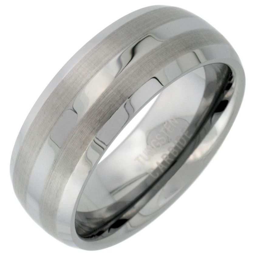 Tungsten Carbide Band Polished & Brushed Rings New  