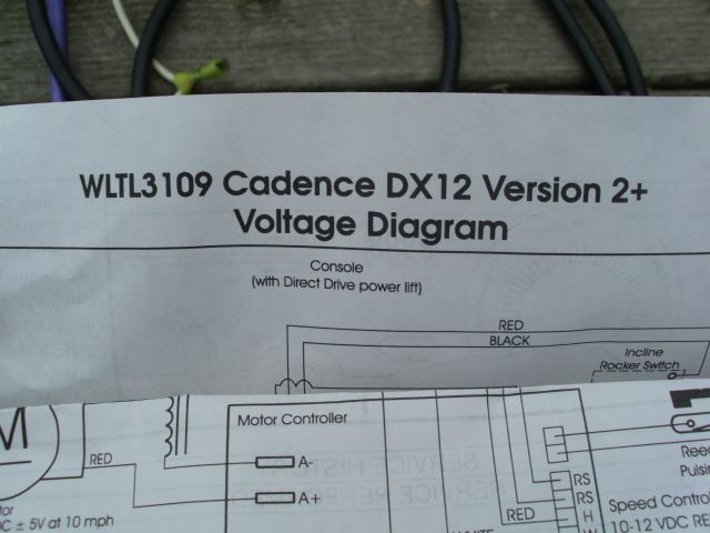 Weslo Cadence DX12 Treadmill   Voltage Diagram  