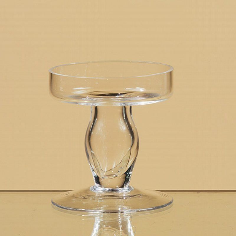 Hurricane Stand Base Plate Glass Pillar Candle Holder  