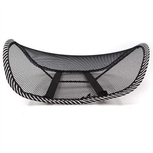 Mesh Lumbar Back Brace Support Car Seat Chair Cushion Black  