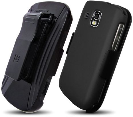 BLACK CASE + BELT CLIP HOLSTER + SCREEN SAVER FOR SAMSUNG TRANSFORM 