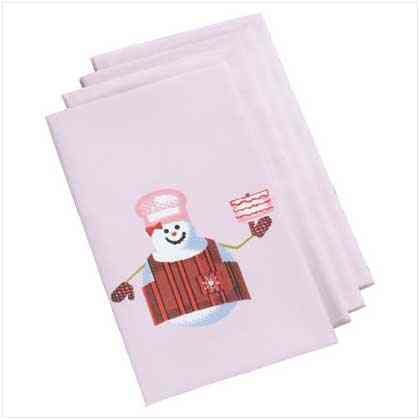 Dylan Design Perfectly Plaid Snowmen Napkins  