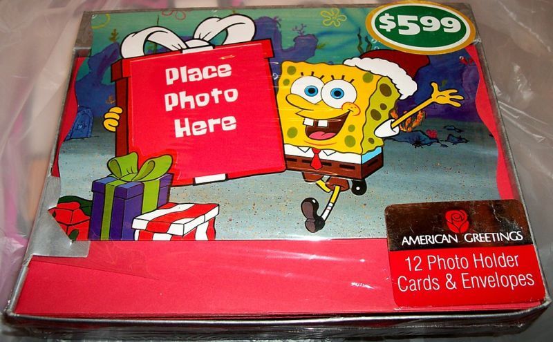 American Greetings Christmas Cards Spongebob MIP  