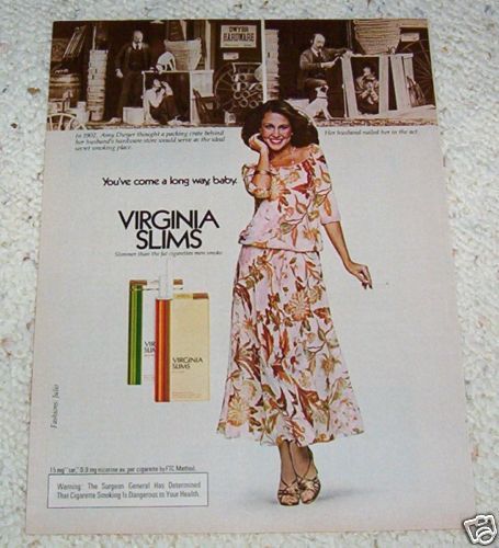 1979 ERIN GRAY smoking   Virginia Slims Cigarettes AD  