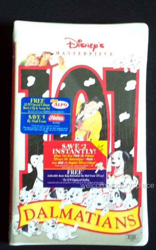 Disney 101 Dalmatians VHS 1999 Movie MINT Clam Shell  