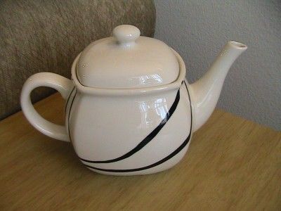 Corelle Coordinates Simple Lines Square Teapot/Tea Pot  