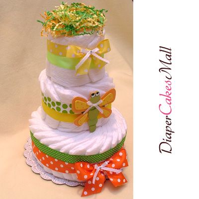 Baby Shower Decoration DIAPER CAKE Dragonfly Pampers  