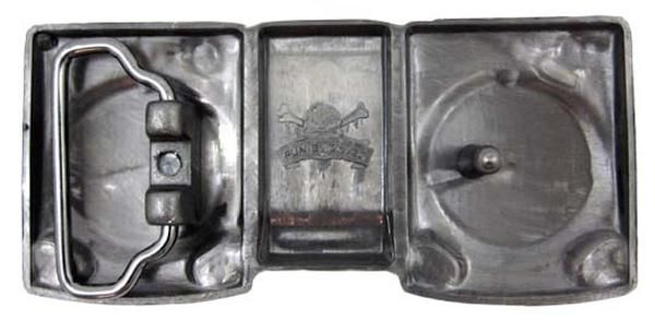 Gunmetal Finish Dual Turntables Belt Buckle DJ Deejay  