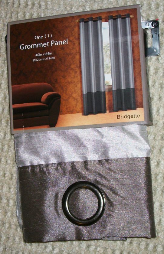   Bridgette 2 tone 1 panel window curtain drapes grommet 40X84 $40