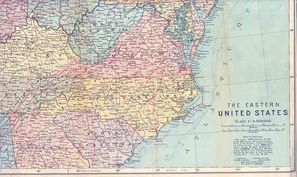 USA Eastern Seaboard. Great Lakes. Etc. Old Map. 1909  