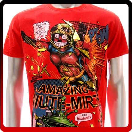 m160 Minute Mirth T shirt Sz M L Tattoo Robot Skull Rock Street Punk 