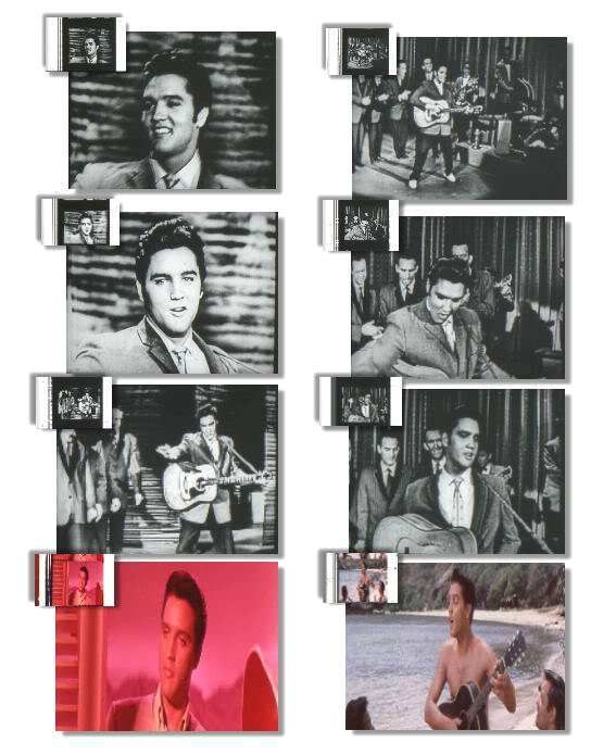 ELVIS PRESLEY Rare set of 20 Mounted Movie Film Cells  