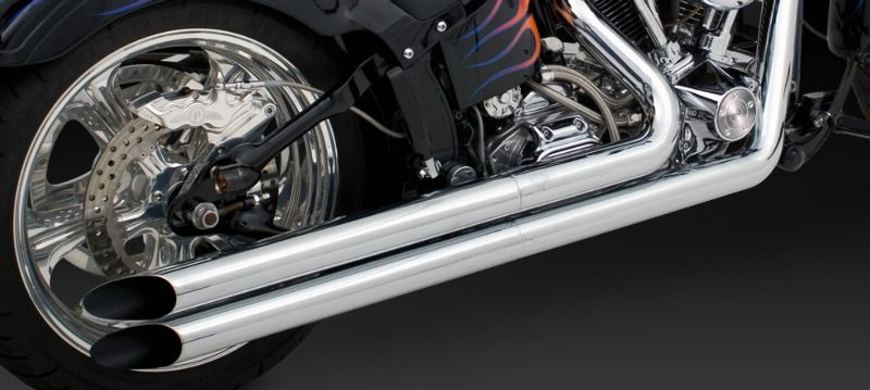   06 Softail Springer Classic Vance & Hines Longshots HS Exhaust CHROME