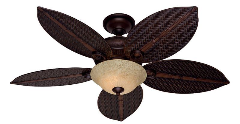 HUNTER 54 TROPICAL BRUSH BRONZE OUTDOOR Ceiling Fan HR  