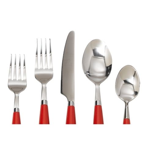 Fiestaware Cambridge 5 Piece Flatware Set Scarlet  