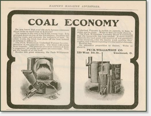 1902 Peck Williamson coal economy furnaces AD  