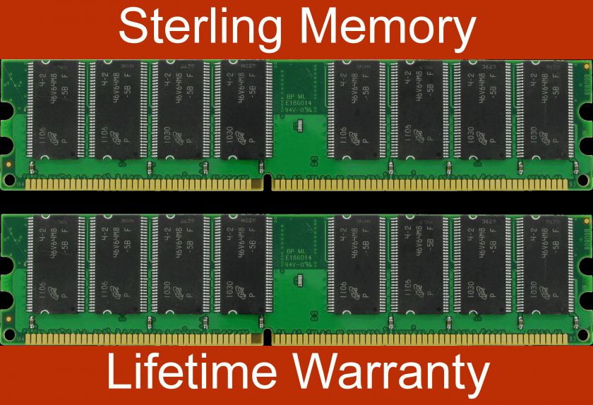 2GB (2X1GB) MEMORY FOR GIGABYTE GA 8I865GME 775 RH 8I865GMF 775 