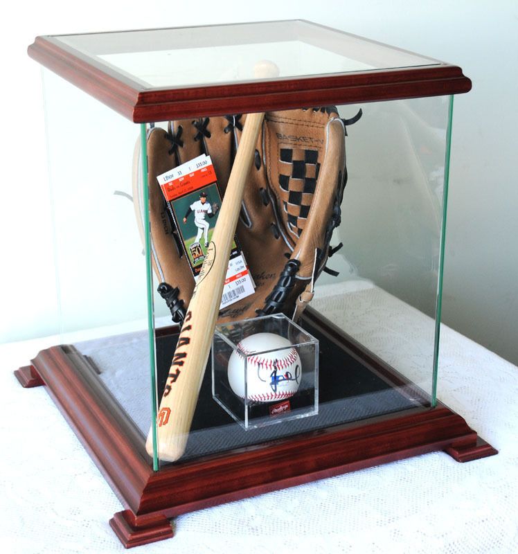 Basketball Football Soccer Baseball Glass Display Case  