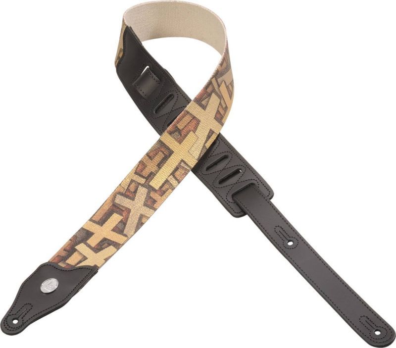 Levys Cotton Christian Crosses Guitar Strap MT8MC NEW 734990665856 