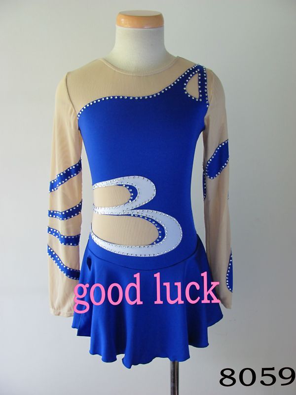 Grils Beautiful Rhythmic Gymnastics leotard Skating Dress  