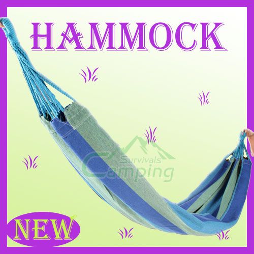 Hammock Cotton Camping Hanging Rope Swing Multi stripe Trvaling Hiking 