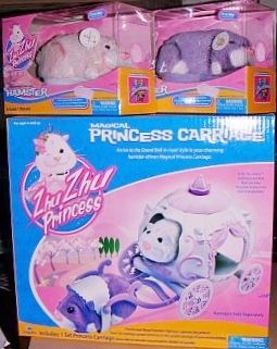 Zhu Zhu Pets Hamster PRINCESS ROYAL UNICORN CHARIOT CARRIAGE Push 