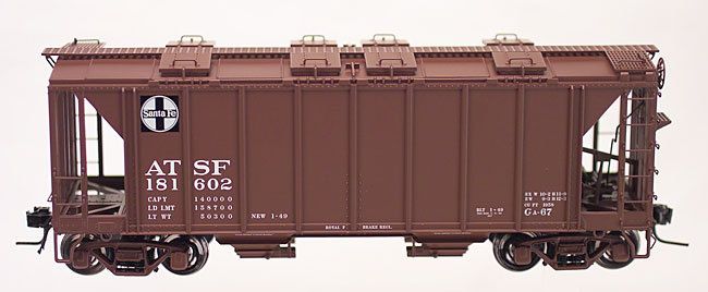 Atlas O Santa Fe 34 ACF Covered Hopper, 3 rail  