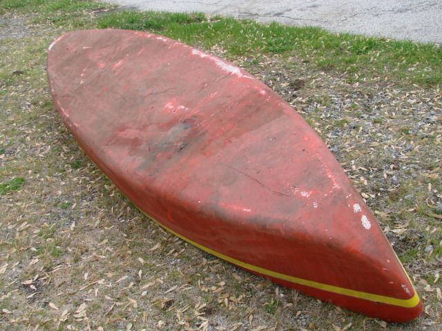   Red Styrofoam Boat Canoe Sporting Fishing Sailing Lake Water 12 Feet