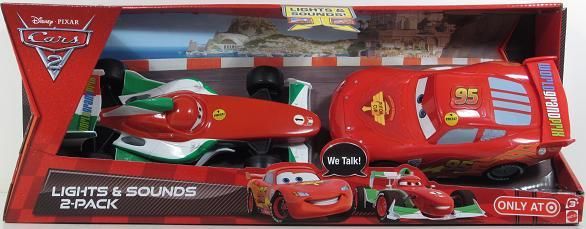 Pixar CARS 2 LIGHTS & SOUNDS Lightning Mcqueen Francesco Bernoulli 2 