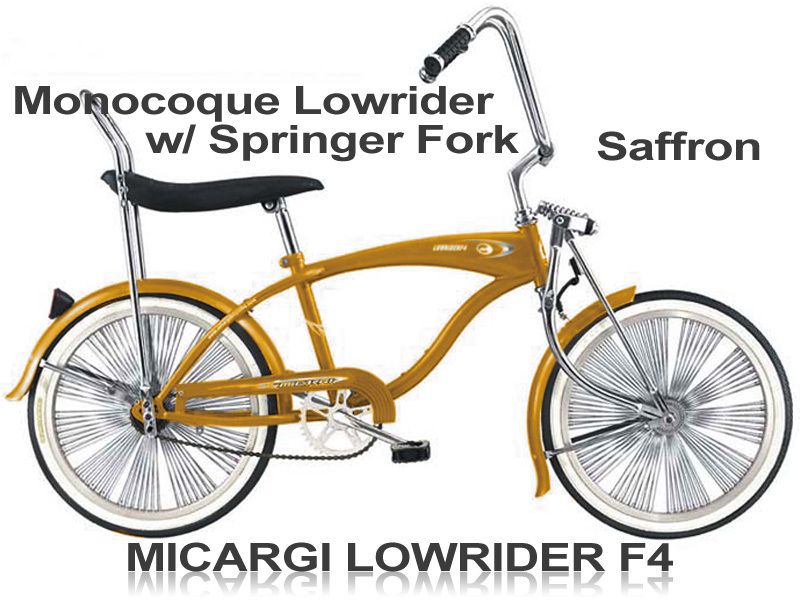 Micargi Monocoque Lowrider F4 Boys 20 Cruiser Bike w/ Springer Fork 