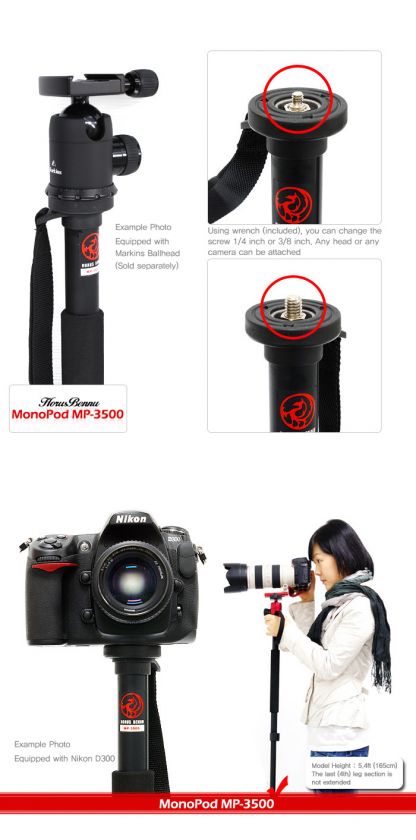 NEW HorusBennu MP 3500 Camera Monopod (64)  