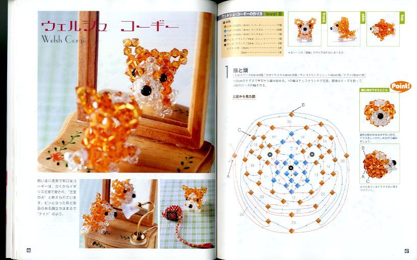 Miniature Dog Beads Mascot patterns Japanese Craft Book  