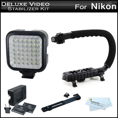   Light + Video Stabilizer Kit For Nikon D5100, D3100, D7000, D90, D5000