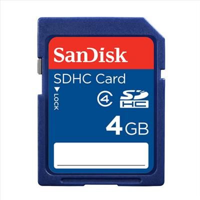 New Sandisk 4GB SDHC SD Flash Memory Card + Screen Protector For 