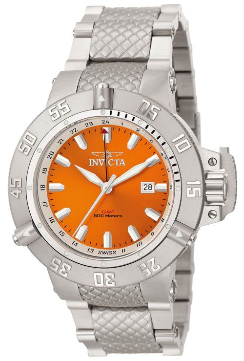 Invicta Mens Subaqua Noma III Quartz GMT Stainless Steel Bracelet 