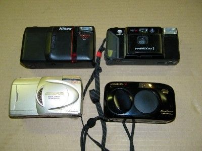 VINTAGE 4pc LOT MINOLTA FREEDOM PANORAMA NIKON TELETOUCH OLYMPUS 