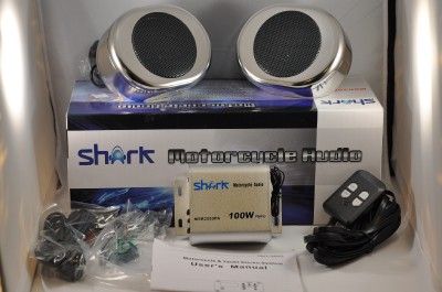 Motorcycle / yacht 2 speakers + amplifier + radio pkg  