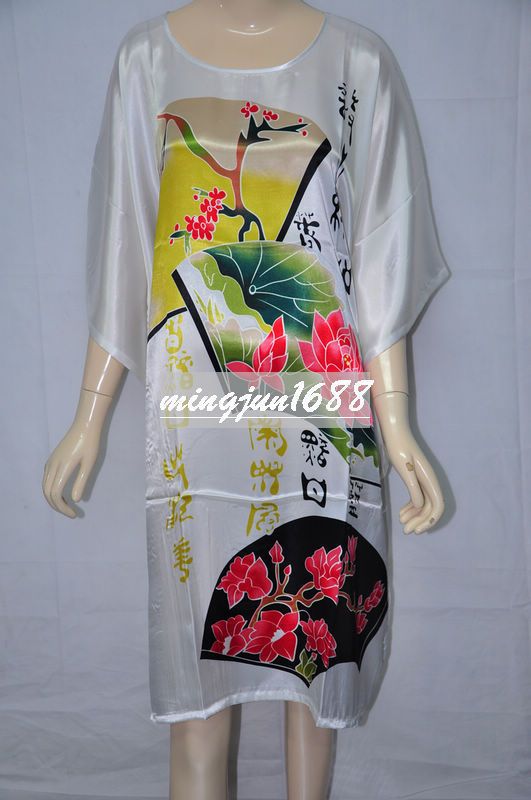 Silk Sleepwear & Robes Pyjama Night Dress Oriental Kaftan Nightwear HQ 