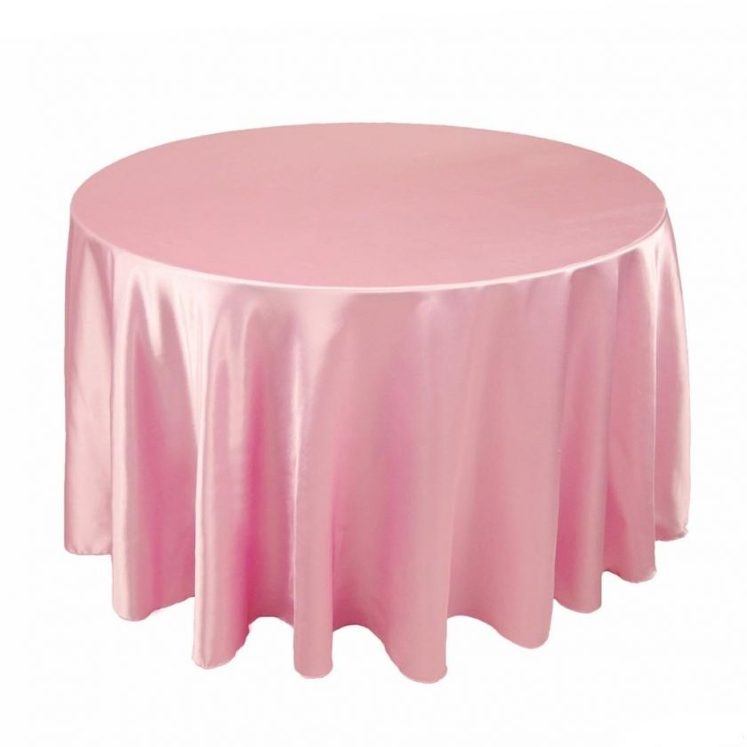 12) Lot 120 Round Wedding Satin Tablecloths 25 Colors  