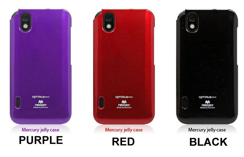 LG OPTIMUS BLACK P970 MERCURY SILICONE RED CASE COVER  