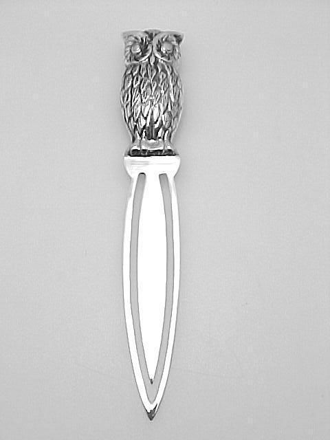 Owl Bookmark Sterling Silver Book Mark  