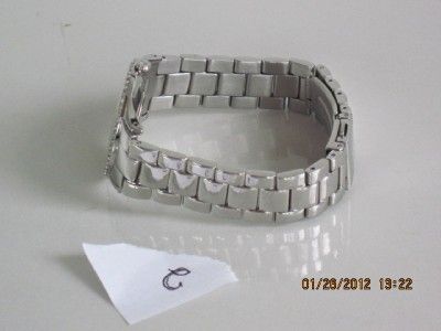 Skagen Denmark 347SSX Womens Silver Crystal Stainless Steel Bracelet 